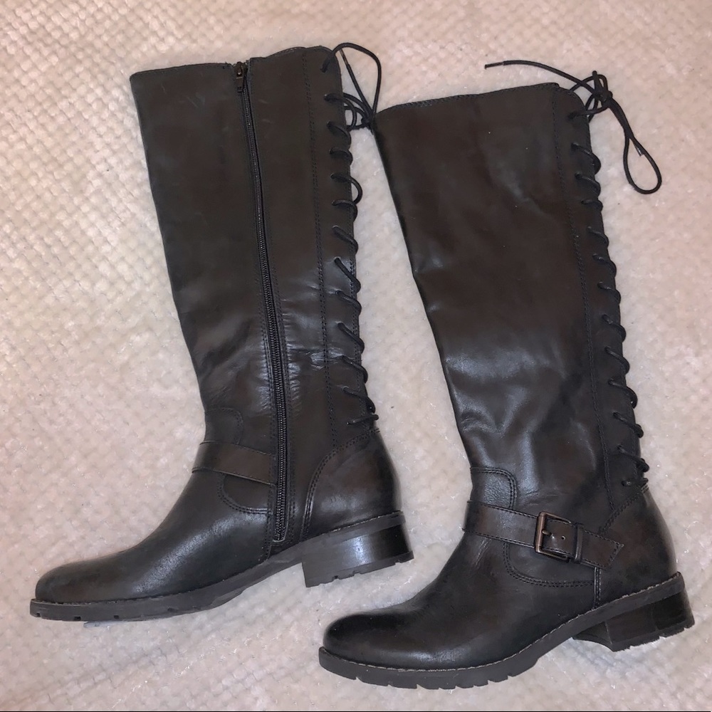 Sofft Kristie Leather Lace Up Tall Boot sz6.5